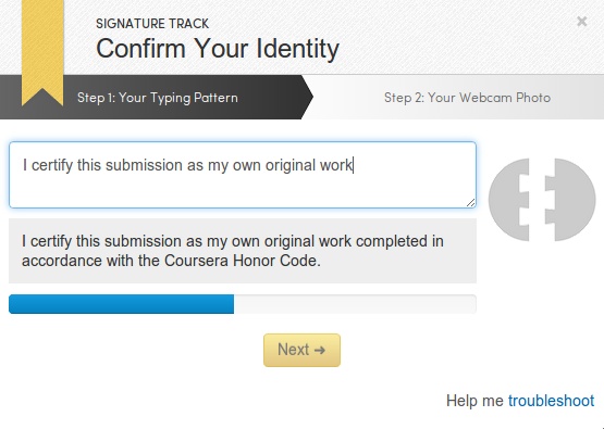 Coursera Your Typing Pattern